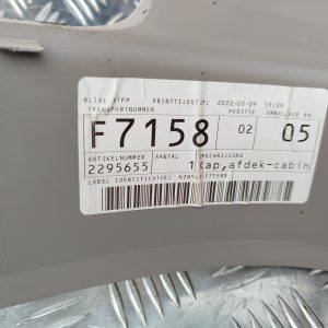 POKRYWA ŚRODKOWA DESKI ROZDZIELCZEJ DAF NGD XF XG XG+